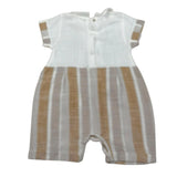 Babyvip Pagliaccetto Tricolore con Fantasia A Righe per Neonato T2810 BIANCO BABYVIP 