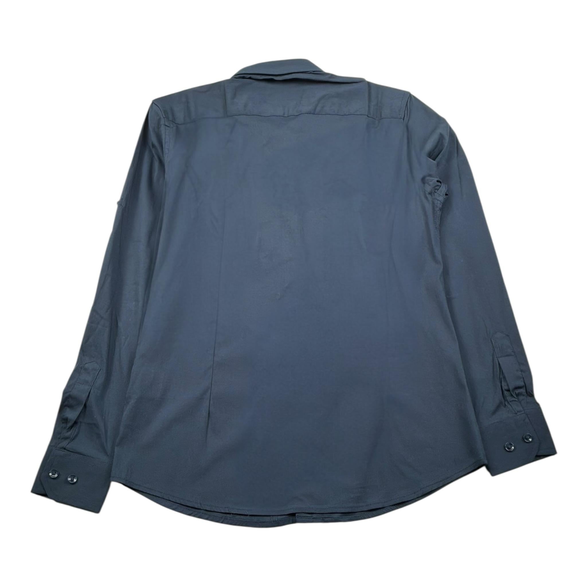 Over-D Camicia Tinta Unita Manica Lunga per Bambino OK248CM BLU OVER-D 