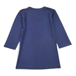 MOSCHINO abito tinta unita girocollo con logo Blu per Bambina HDV0H2 BLU MOSCHINO 