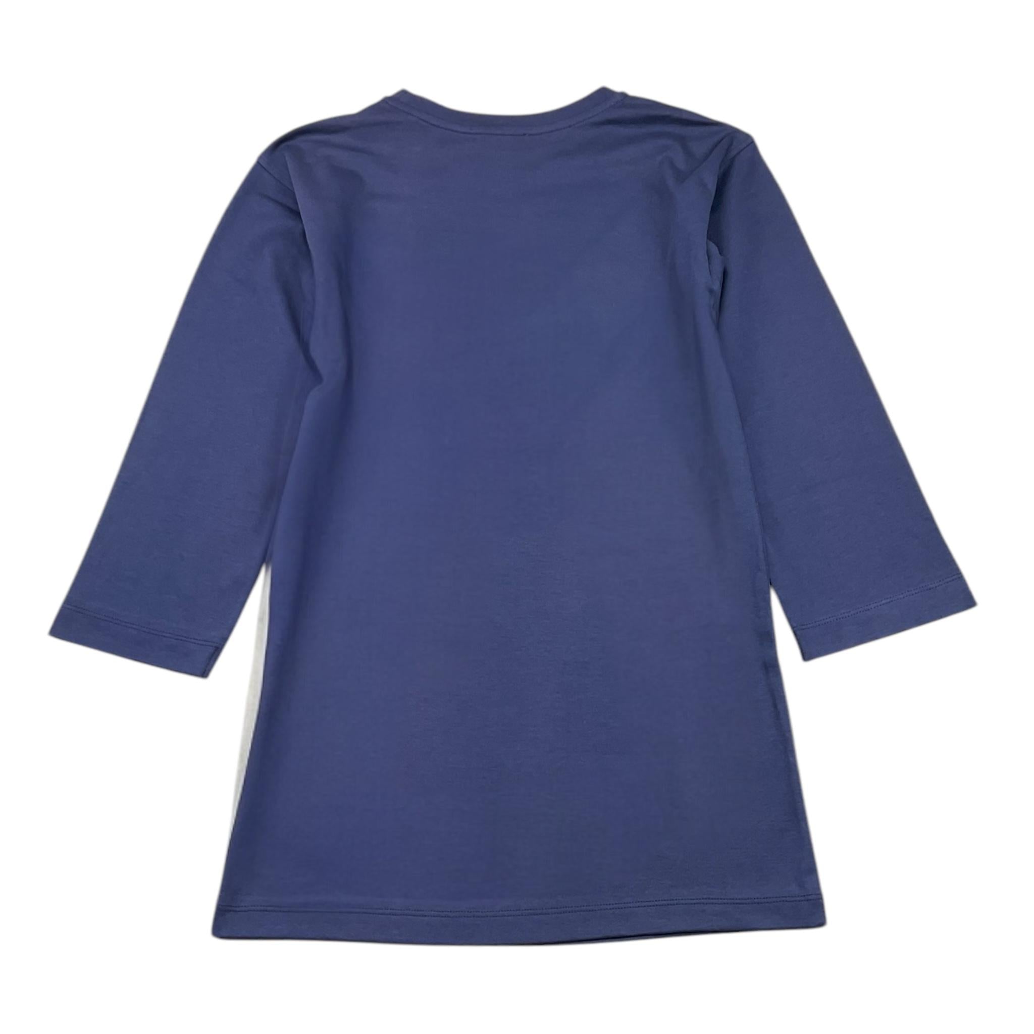 MOSCHINO abito tinta unita girocollo con logo Blu per Bambina HDV0H2 BLU MOSCHINO 