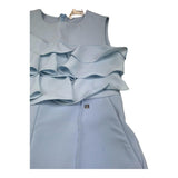 Kocca Tuta Intera Tinta Unita Giromanica per Bambina NADINI AZZURRO Kocca 