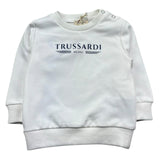 Trussardi Felpa Chiusa Girocollo Tinta Unita con Stampa per Neonato TIP26101FE BIANCO TRUSSARDI 
