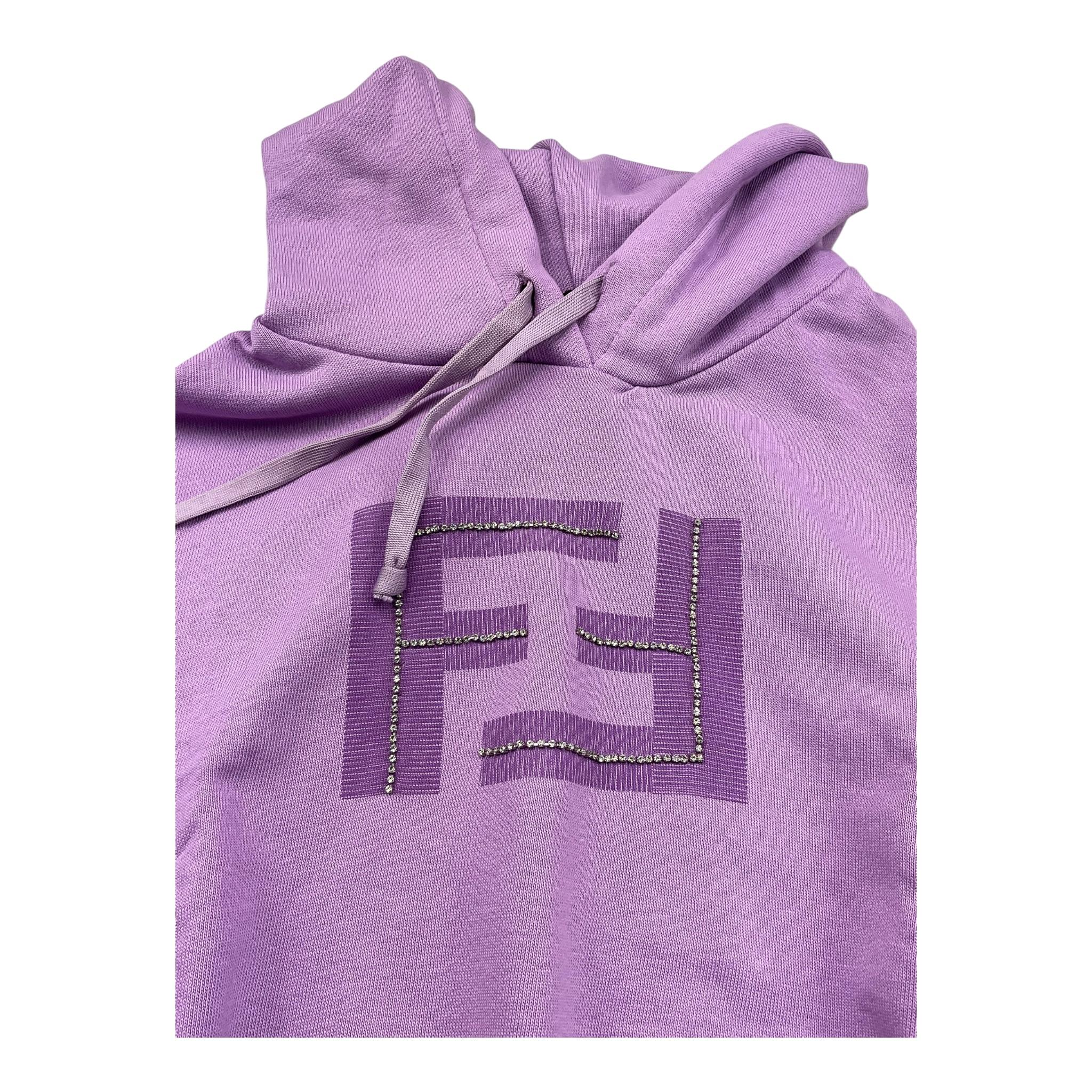 Fun & Fun Felpa Chiusa con Cappuccio Tinta Unita per Bambina FNJST15995 LILLA FUN & FUN 