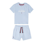 Tommy Hilfiger Completo 2 Pezzi T-Shirt-Bermuda Tinta Unita per Neonato KN0KN02047 AZZURRO TOMMY HILFIGER 