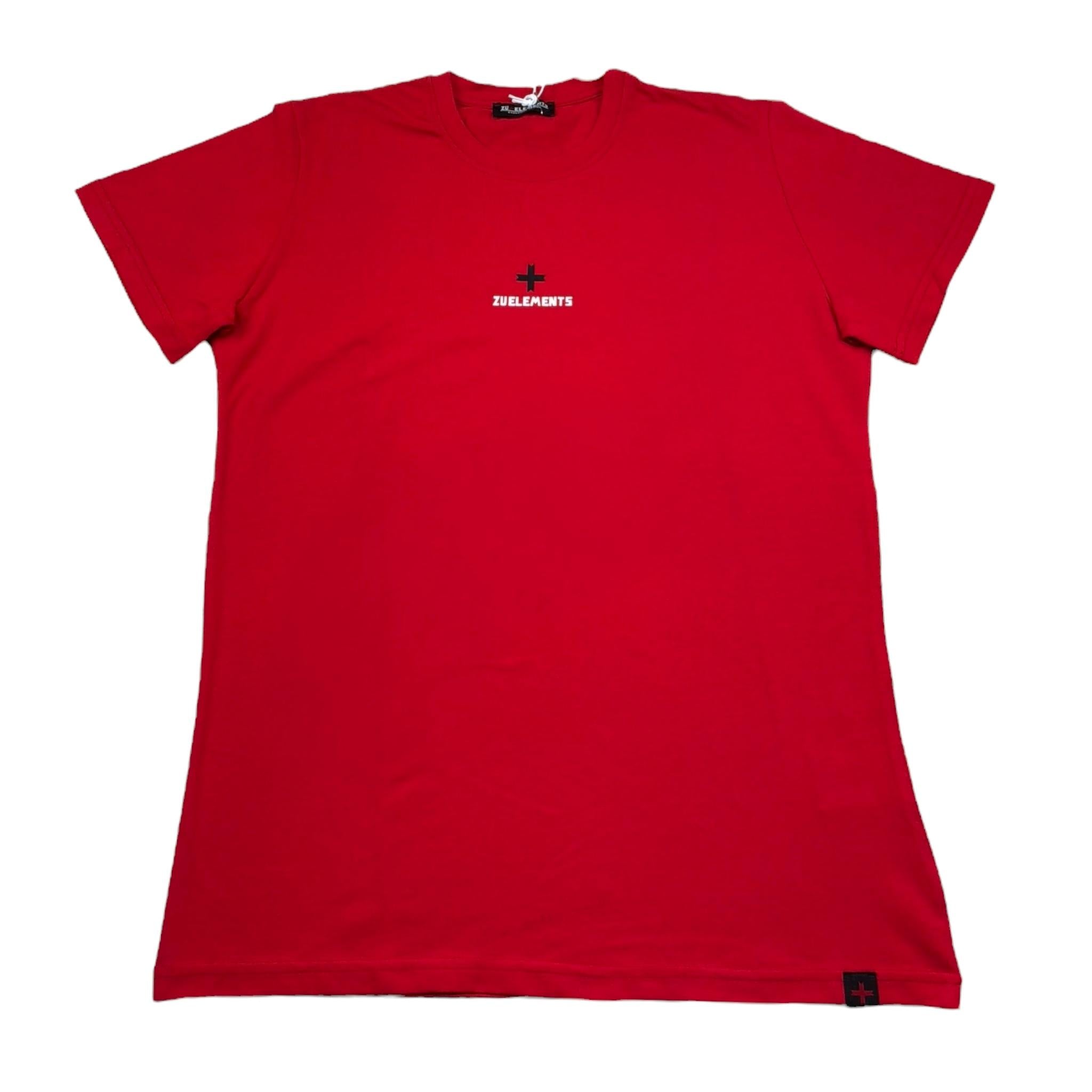 Zu+Elements T-Shirt Girocollo Tinta Unita con Stampa per Bambino ZU1608 ROSSO ZU+ELEMENTS 