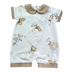 Le Bebe Pagliaccetto Mezza Manica Tinta Unita con Stampe per Neonato LBB5289 BIANCO LE BEBE 