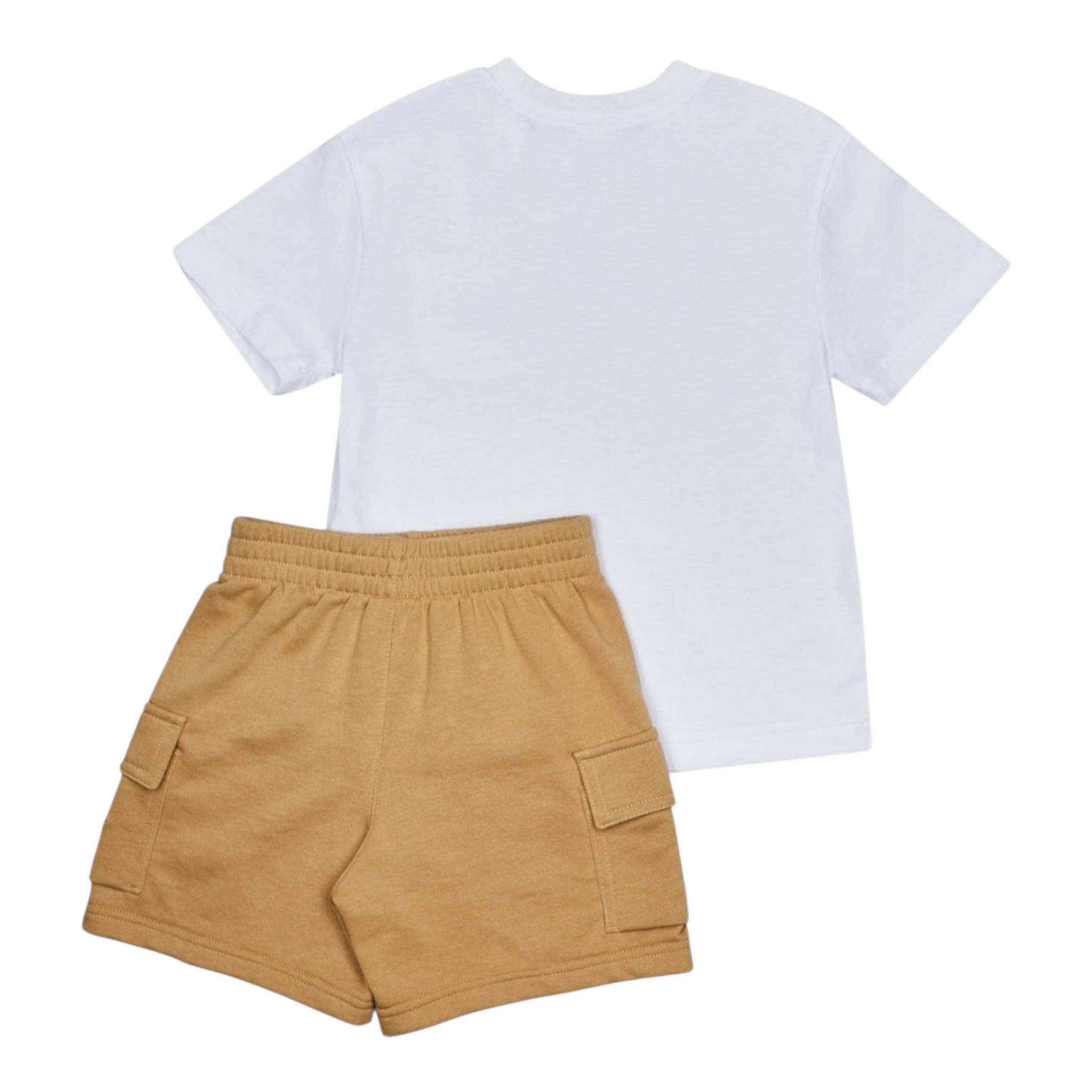 Nike Completo 2 Pezzi T-Shirt-Bermuda Bicolore per Bambino 86N041 BIANCO/BEIGE NIKE 