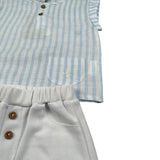 Lalalu' Completo 2 Pezzi Camicia-Bermuda per Neonato CCTL01G BIANCO/BEIGE LALALU' 