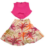Mariuccia Abito Con Fantasia Maglia Giromanica Con Gonna Multicolor Per Bambina