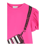 Marc Jacobs Abito Mezza Manica Tinta Unita con Stampa per Bambina W60496 FUXIA MARC JACOBS 