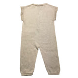 Wedoble Tutina Giromanica Tinta Unita Con Trafori Beige Per Neonata