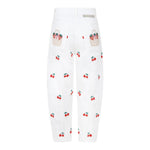 Stella Mccartney Jeans Tinta Unita con Ricami Ciliegie per Bambina TW6B800X BIANCO STELLA McCARTNEY 
