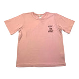 Zhoe & Tobiah T-Shirt Girocollo Tinta Unita Con Stampa Rosa Per Neonata
