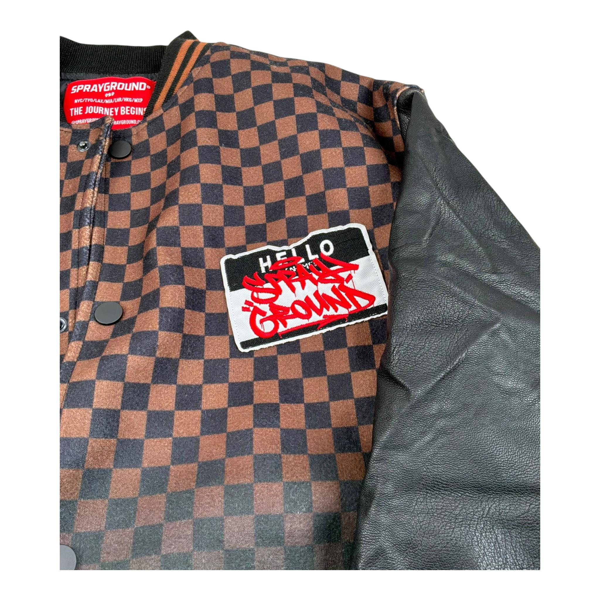Sprayground Giubbino con Bottoni E Quadretti per Bambino SPY953 NERO SPRAYGROUND 