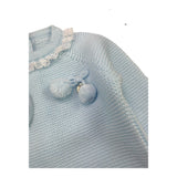JULIANA completo 3pz maglia-cappello-coulotte Azzurro per Neonata 24574 AZZURRO JULIANA 