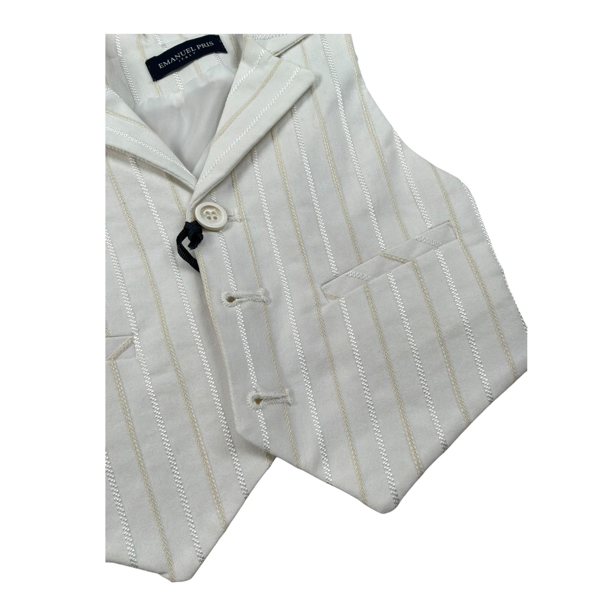 Emanuel Pris Gilet Tinta Unita per Neonato EPC2090N PANNA EMANUEL PRIS 