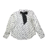 PINKO camicia tinta unita con manica lunga e stampa Bianco per Bambina F4PIJGSI029 BIANCO PINKO 