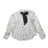 PINKO camicia tinta unita con manica lunga e stampa Bianco per Bambina F4PIJGSI029 BIANCO PINKO 