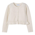 Mayoral Cardigan Tinta Unita con Rouches per Bambina 3374 AVORIO MAYORAL 