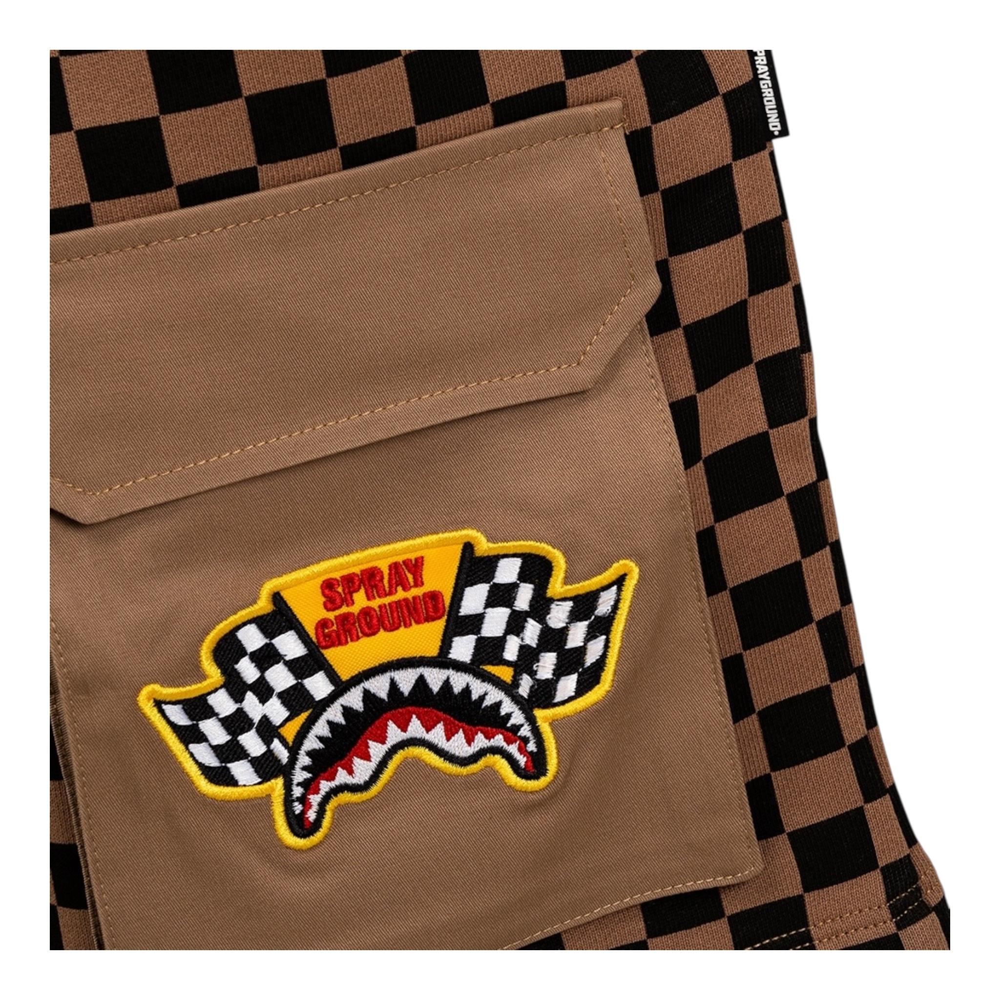 Sprayground Bermuda In Tuta Tinta Unita con Fantasia per Bambino SPY1060 MARRONE SPRAYGROUND 