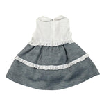 Ambaraba Abito Giromanica Bicolore con Applicazioni per Neonata 211 BIANCO/BLU AMBARABA 