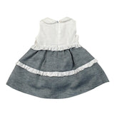 Ambaraba Abito Giromanica Bicolore con Applicazioni per Neonata 211 BIANCO/BLU AMBARABA 