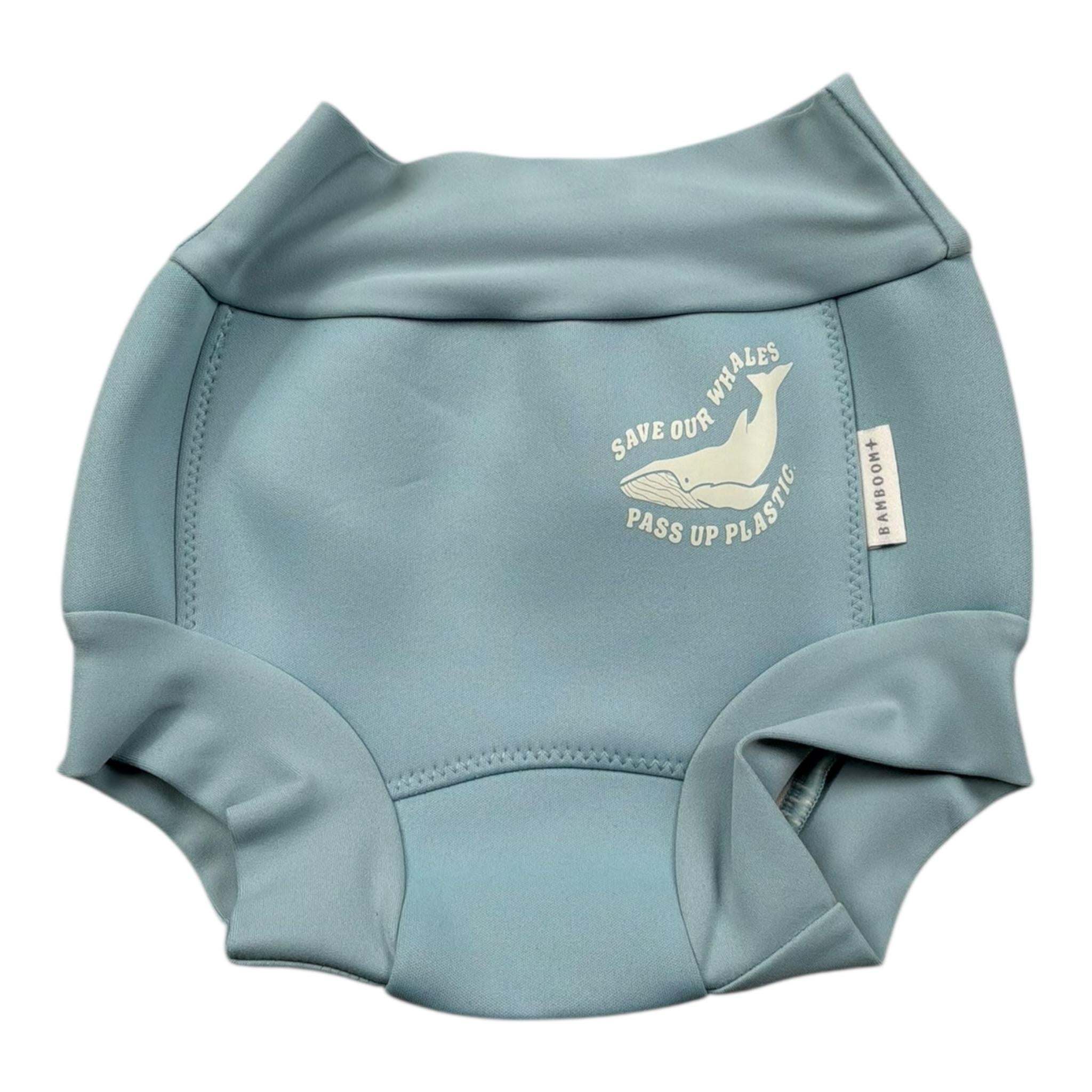 Bamboom+Babies Costume Pannolino Contenitivo Tinta Unita con Stampa per Neonato 721 AZZURRO BAMBOOM+BABIES 