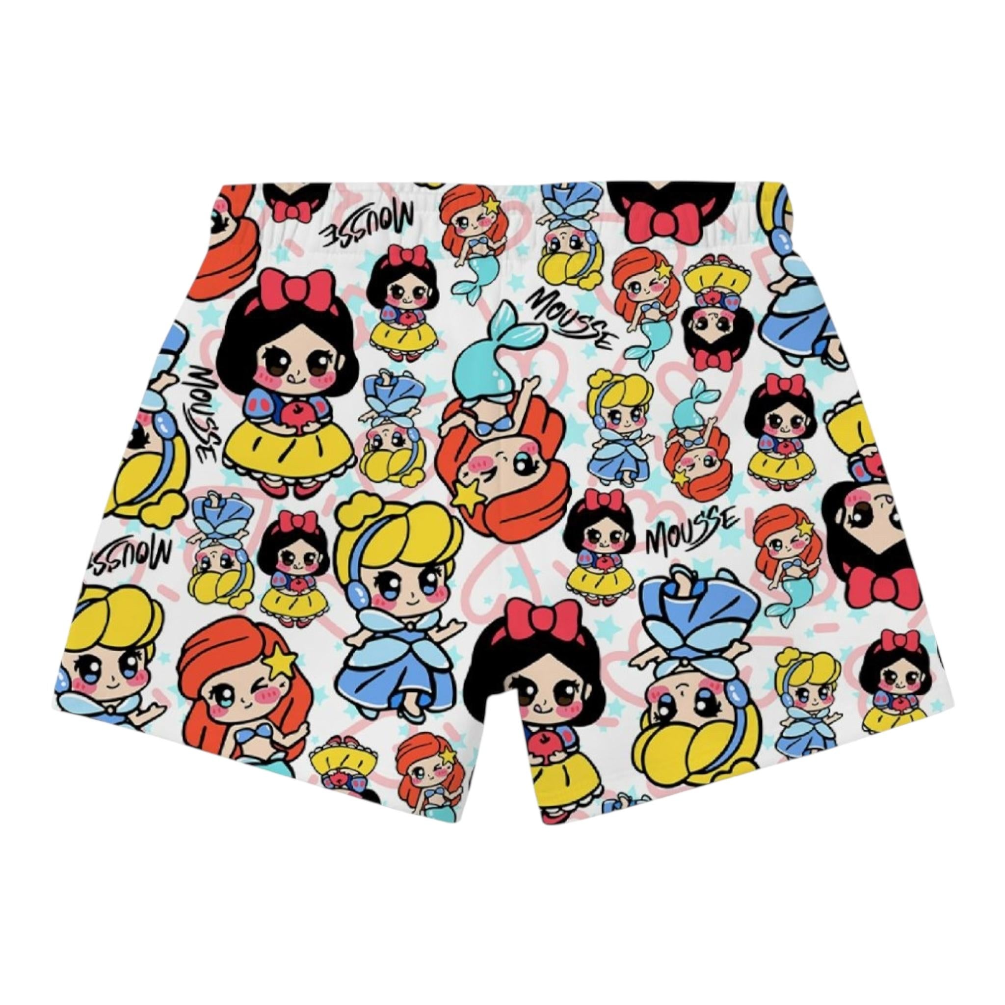 Mousse Short Tinta Unita con Fantasia per Bambina LOVEPRINCESS BIANCO MOUSSE 