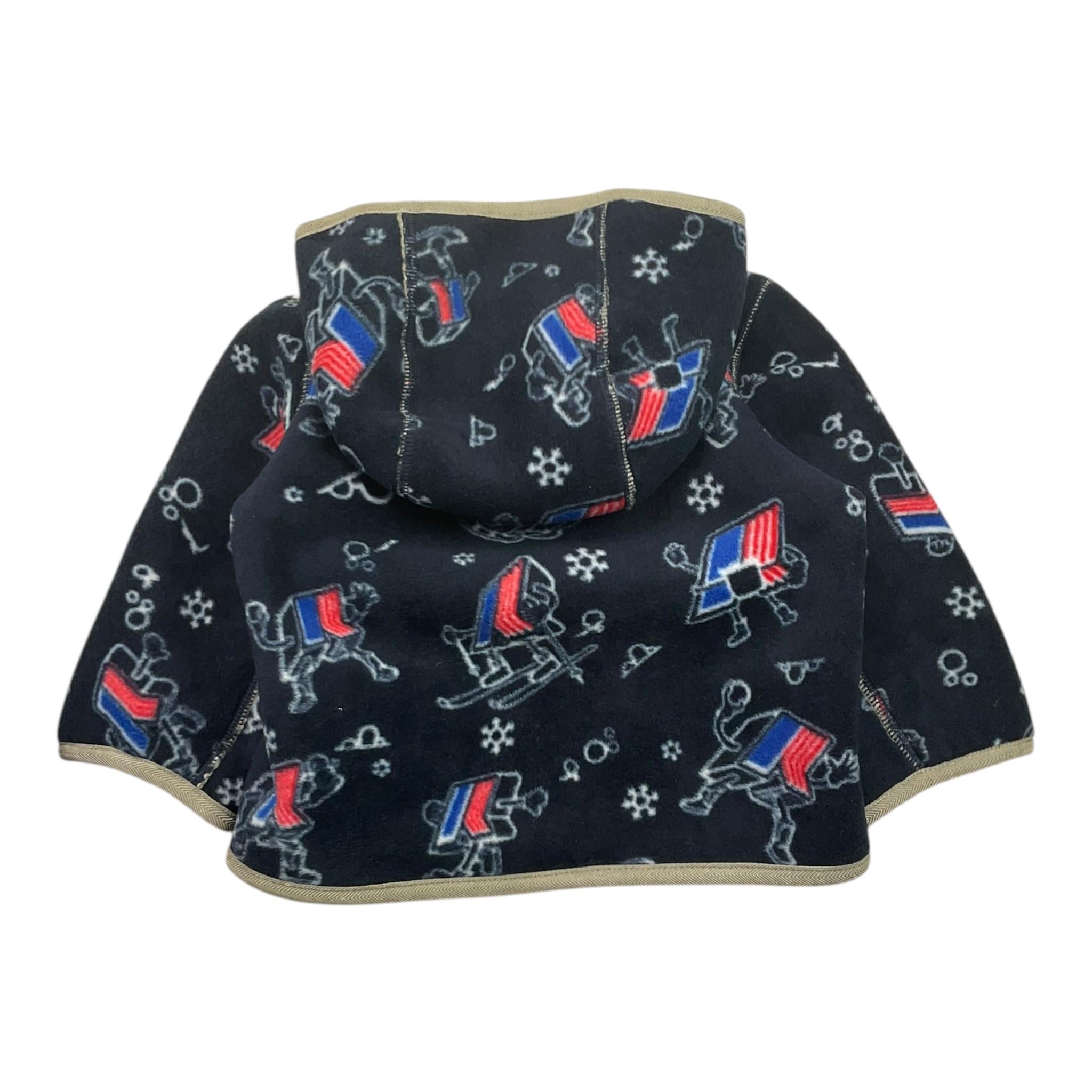 K-WAY felpa tinta unita con zip cappuccio e stampa Blu per Neonato K5137FW BLU K-WAY 