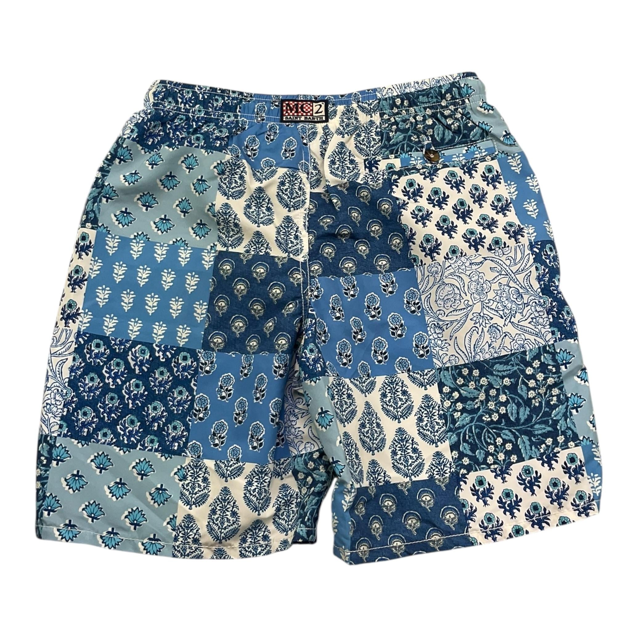 Saint Barth Costume Stampa Fantasia per Bambino CAP0003 AZZURRO SAINT BARTH 