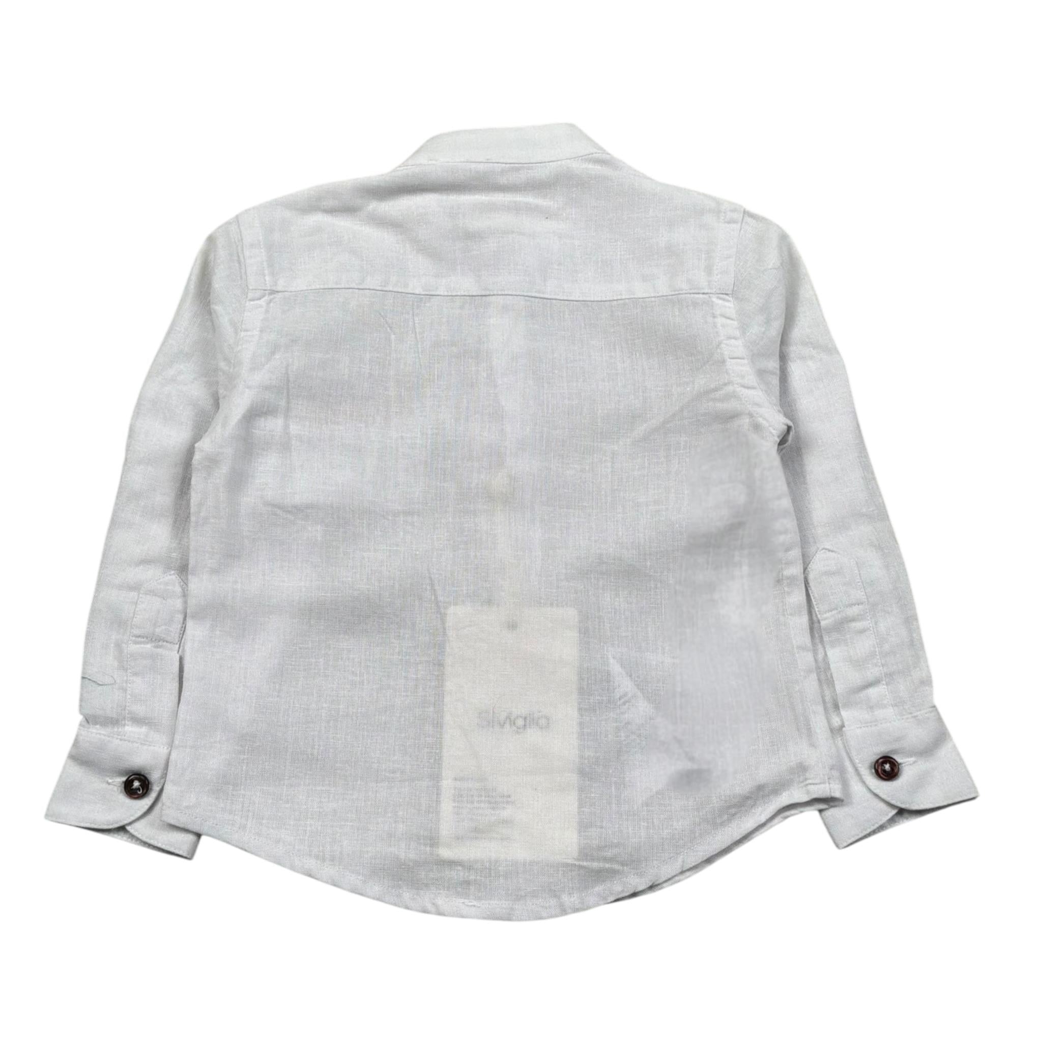 Siviglia Camicia Manica Lunga Tinta Unita con Collo Coreano per Neonato SVNSH17275 BIANCO SIVIGLIA 