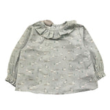 PAZ RODRIGUEZ camicia manica lunga tinta unita cn stampa Azzurro per Neonata 006151023 AZZURRO PAZ RODRIGUEZ 