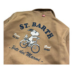 Saint Barth Giubbino Tinta Unita con Zip E Stampa per Bambino 01036L CAMMELLO SAINT BARTH 