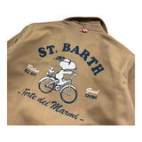 Saint Barth Giubbino Tinta Unita con Zip E Stampa per Bambino 01036L CAMMELLO SAINT BARTH 