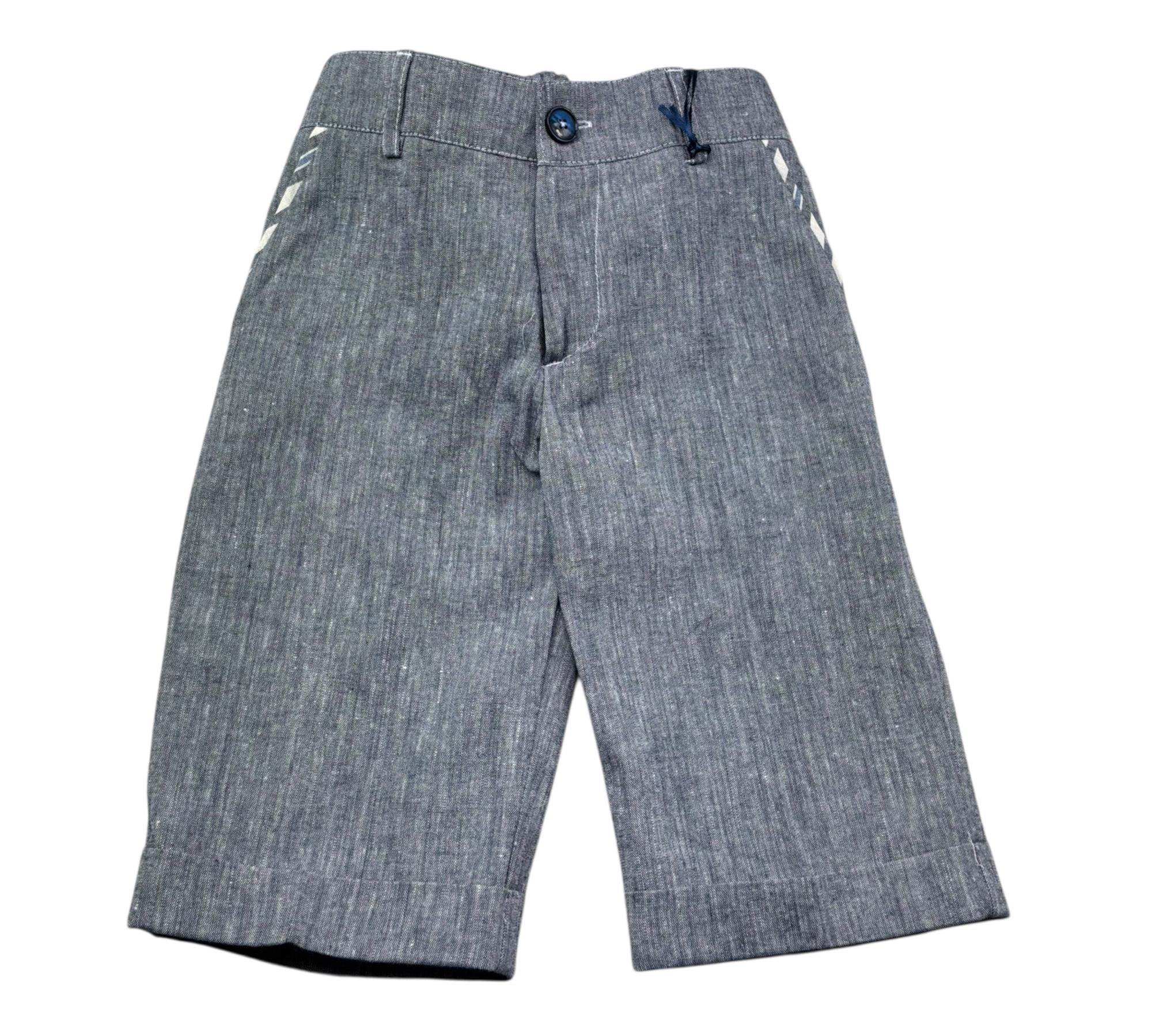 Manuel & Frank Bermuda Tinta Unita con Elastico In Vita per Bambino MF2312BB BLU MANUEL & FRANK 