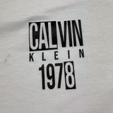 Calvin Klein T-Shirt Girocollo Tinta Unita con Stampa per Bambino IB0IB02456 BIANCO CALVIN KLEIN 