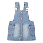 Levi'S Salopette Tinta Unita con Tasconi per Neonata 1EM257 AZZURRO LEVI'S 