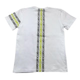 Datch T-Shirt Girocollo Tinta Unita Con Stampa Bianco Per Bambino