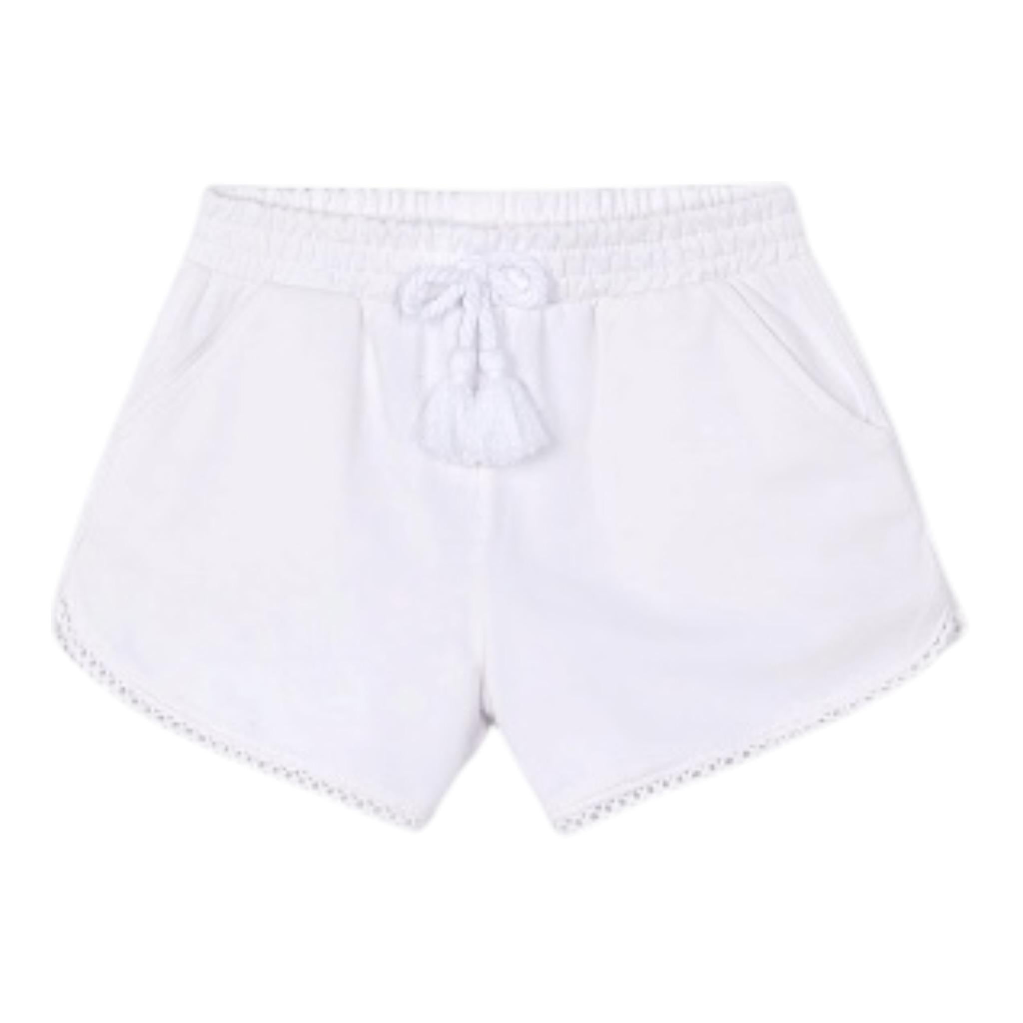Mayoral Short Tinta Unica con Elastico In Vita per Bambina 607X BIANCO MAYORAL 