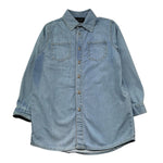 John Richmond Camicia Manica Lunga In Denim con Logo per Bambino RGP26057CA AZZURRO JOHN RICHMOND 