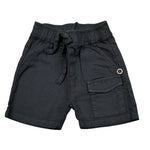 Please Bermida Tinta Unita con Elastico In Vita per Neonato RE82300B71 NERO PLEASE 