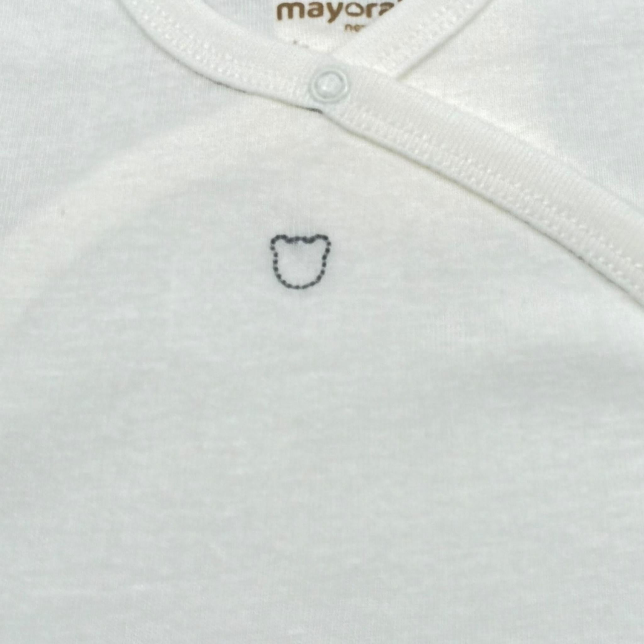 Mayoral Body Mezza Manica Tinta Unita per Neonato 2707MM BIANCO MAYORAL 