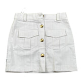 Jijil Gonna tinta unita con Tasconi Bianco per Bambina JJE23GO034 BIANCO JIJIL 