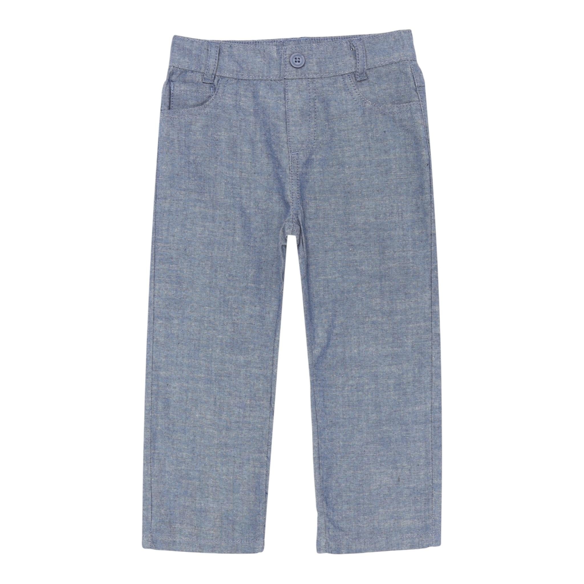 Trussardi Pantalone tinta unita con 5 Tasche Blu per Bambino TIP25035JE BLU TRUSSARDI 