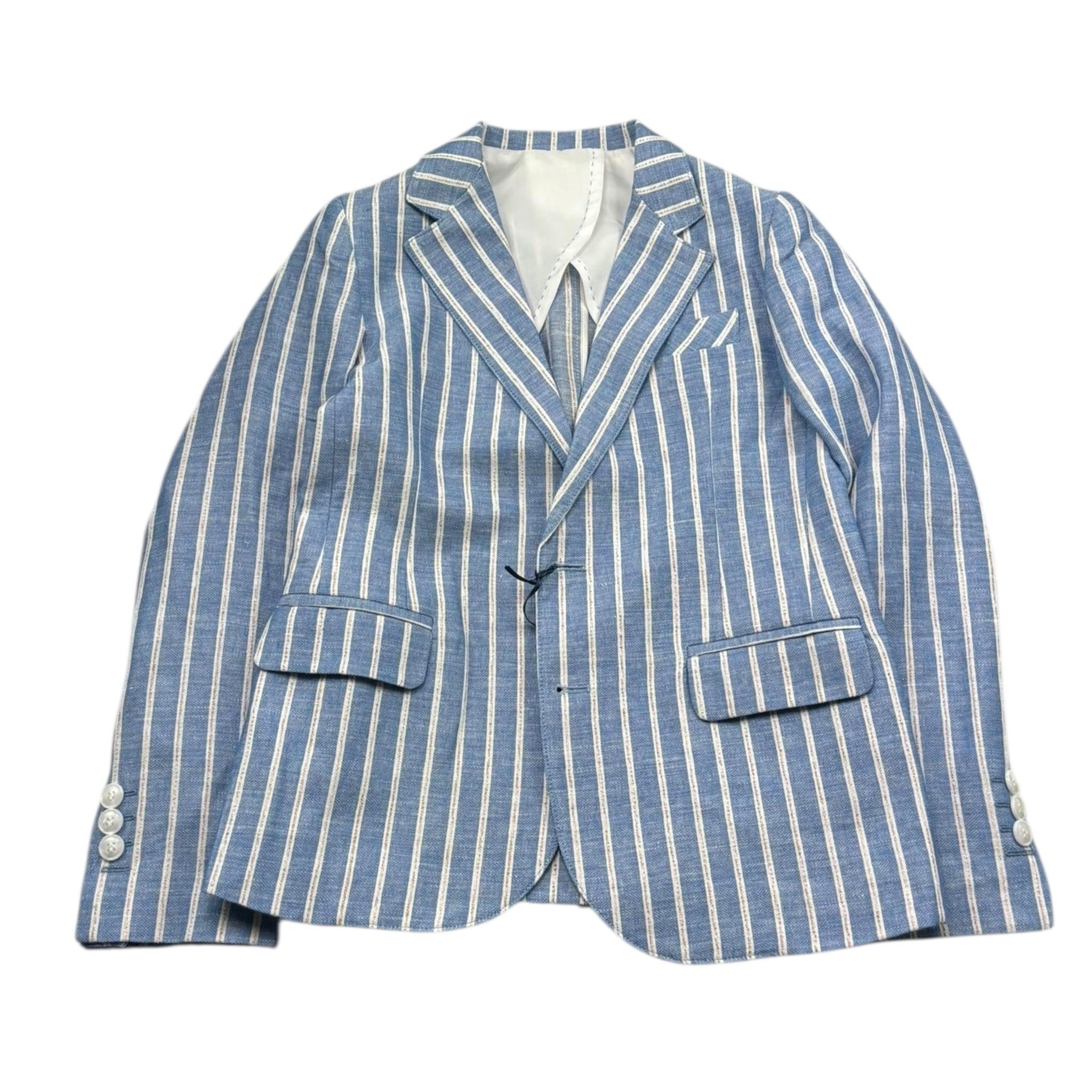 Manuel & Frank Giacca Tinta Unita con Fantasia A Righe per Bambino MF6260R AZZURRO MANUEL & FRANK 