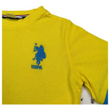 U.S. Polo Assn T-Shirt Girocollo Tinta Unita con Logo per Bambino US41554004 GIALLO U.S. POLO ASSN 