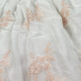 Caffe' D'Orzo Abito Giromanica Tinta Unita con Ricami per Neonata ZW1B32X BIANCO CAFFE' D'ORZO 