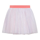 Billieblush Gonna Tinta Unita con Tulle e Paillettes Bianco per Bambina