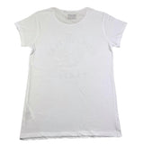 Losan T-Shirt Girocollo Tinta Unita con Stampa In Contrasto Bianco per Bambina