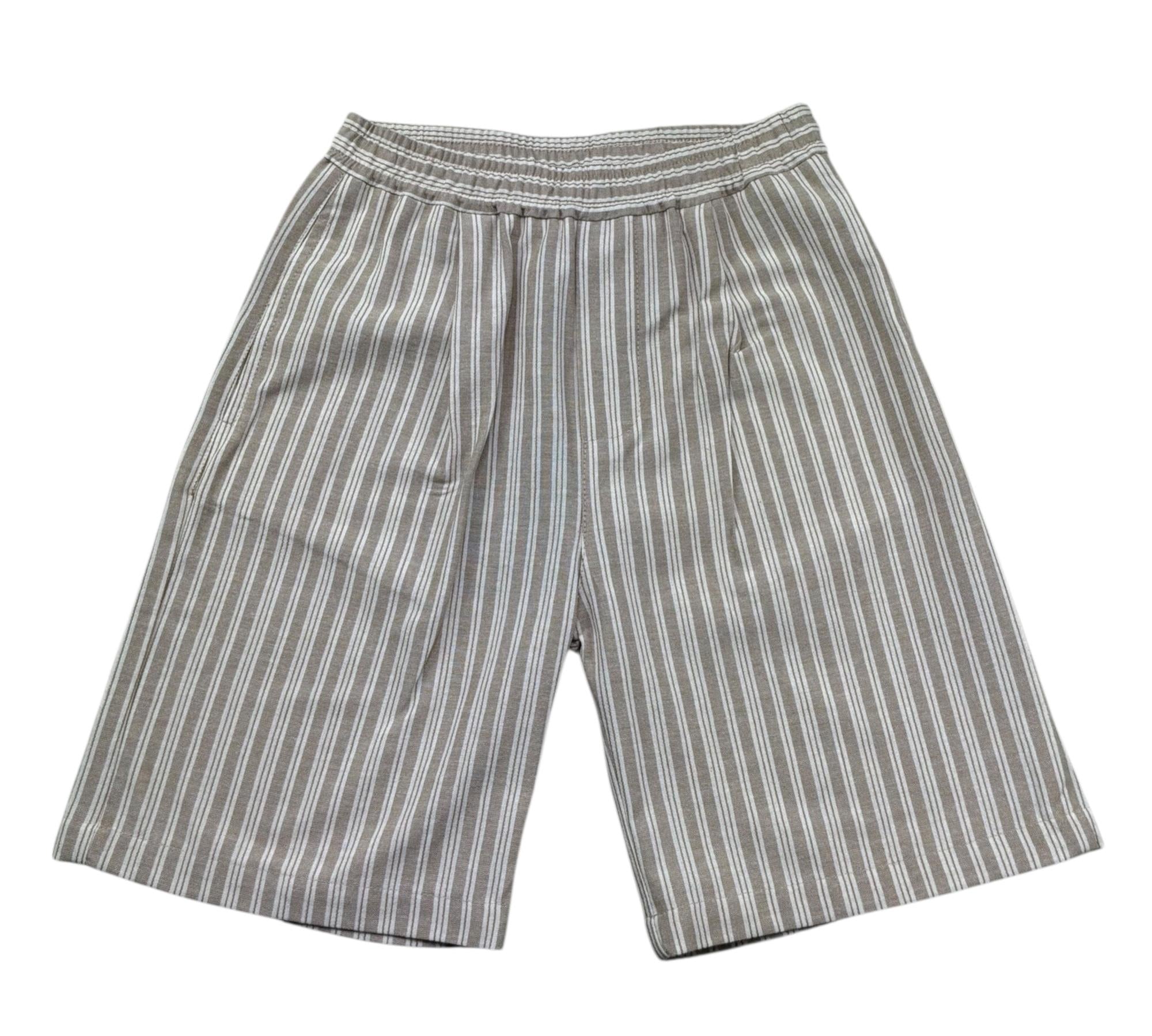 Paolo Pecora Bermuda Fantasia A Righe con Elastico In Vita per Bambino PP4296 BEIGE PAOLO PECORA 